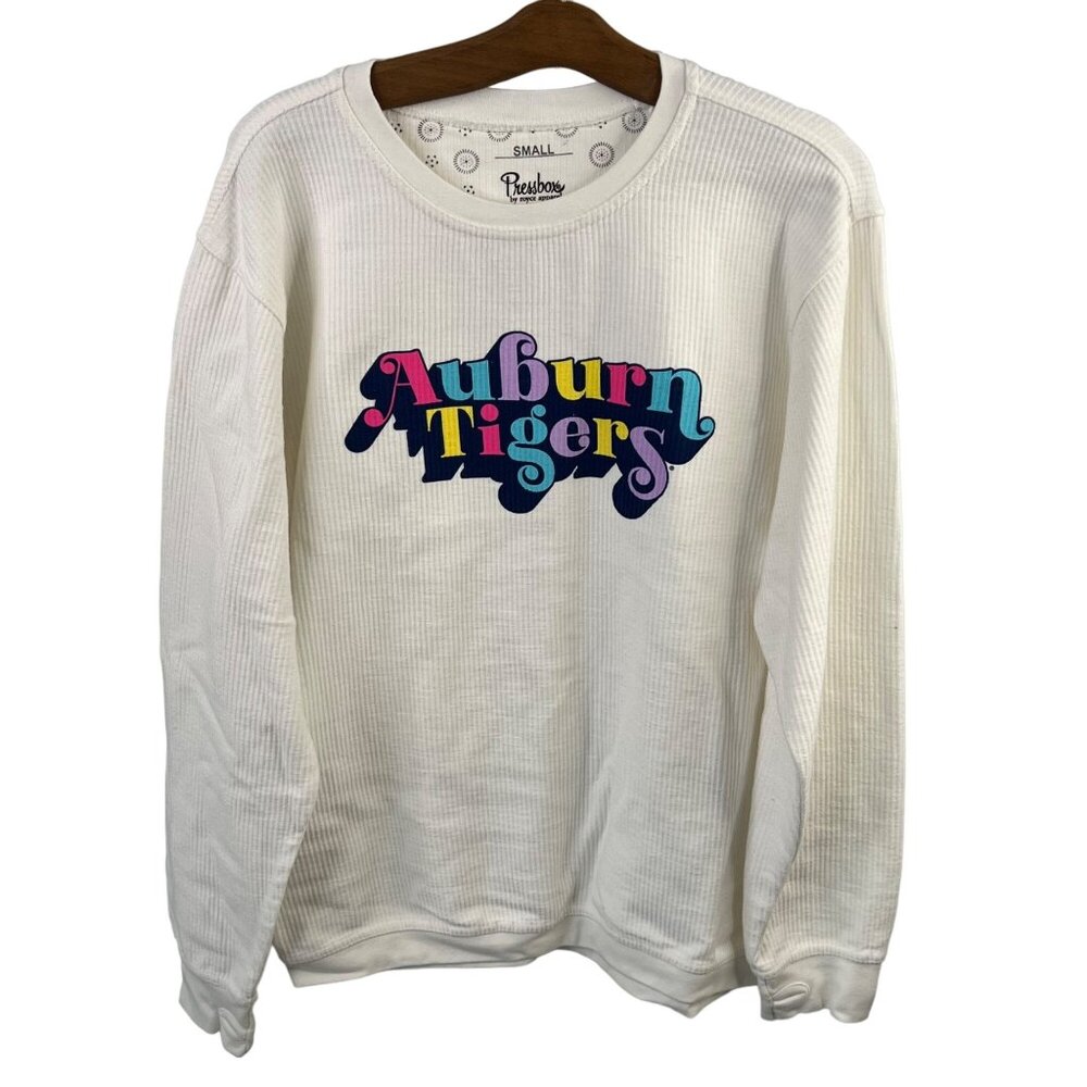 Pressbox Auburn Tigers Sweatshirt Size Small White Cotton College Gameday